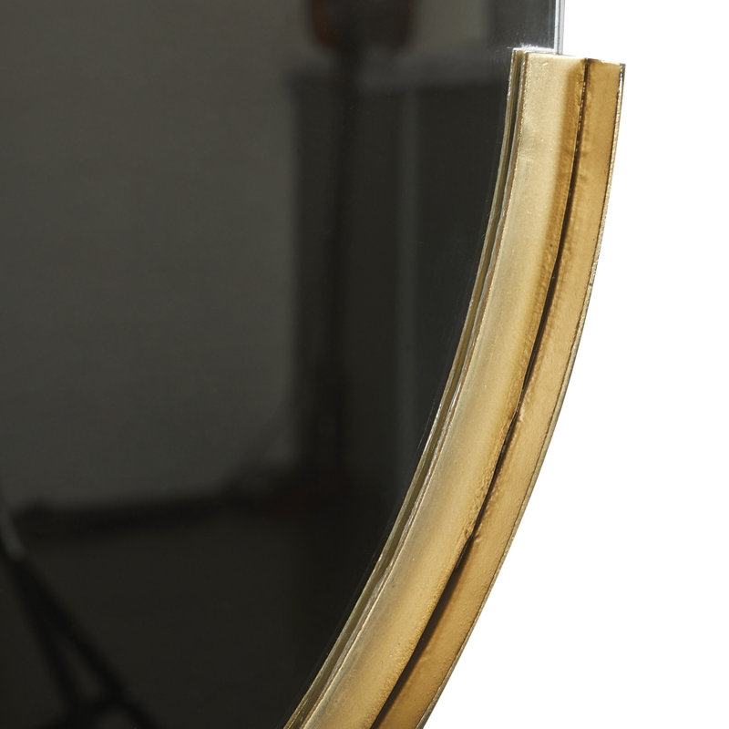 Miroir mural en bois doré avec cadre mince, 30 po x 30 po