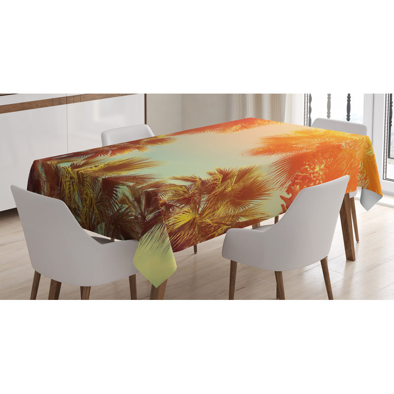 Palm Tree Tablecloth, 90" L x 60" W