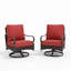 Chaises longues pivotantes avec coussins (ensemble de 2)-103555032