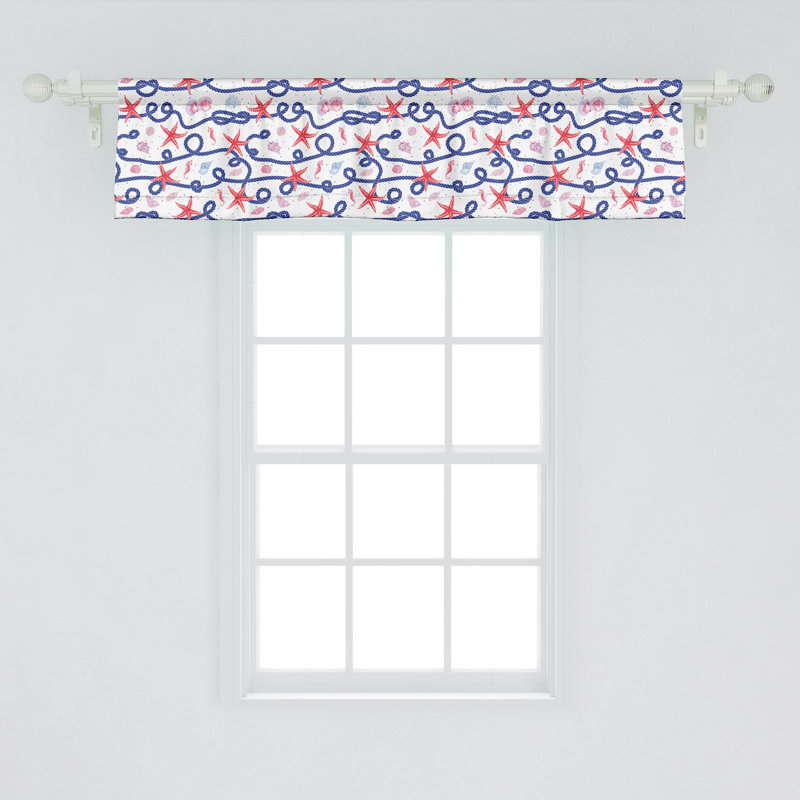 Ensemble de 2 cantonnières Ambesonne Starfish 54 "x 12" multicolore, L 54 po x L 12 po