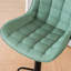 Swivel Upholstered Adjustable Height Counter Stool with Metal Frame-1690614919
