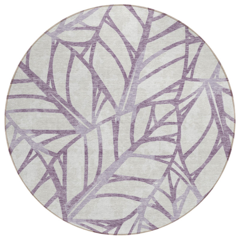 Tapis beige rond 8 po
