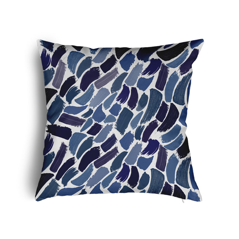 Mcateer Abstract Square Cushion, 45cm H x 45cm W x 13cm D, Green