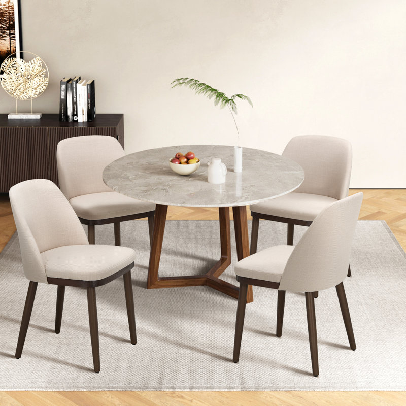 Nihith 47.2cm H Fabric Upholstered Side Chair, Beige