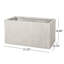 Boîte à fleurs blanche en oxyde de magnésium - l 30,67 po x P 15,88 po x H 16 po en béton léger