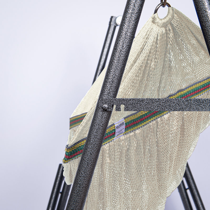 Green Polyester 2-in-1 Hammock and Swing Chair with Steel Stand