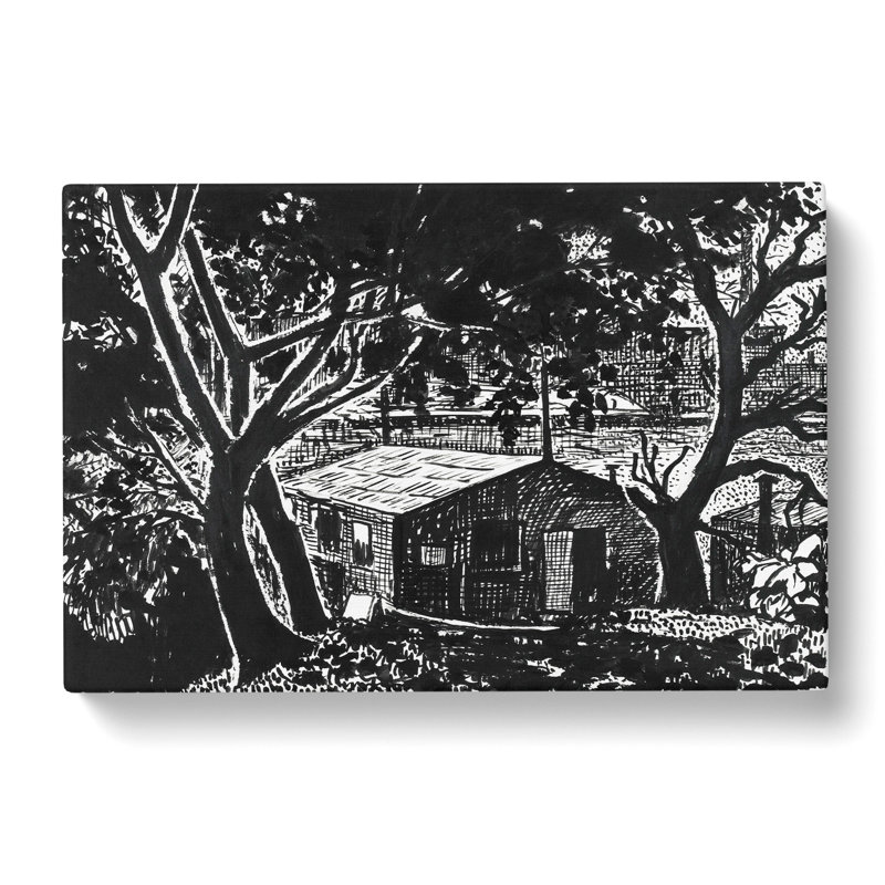 House In The Woods by Henry Lyman Sayen - Wrapped Canvas, 35cm H x 50cm W x 3cm D