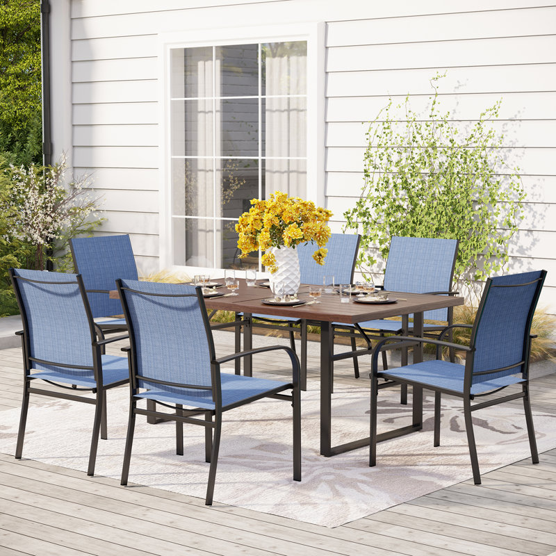 Sutiya 6 - Person Patio Dining Set with Rectangular Table