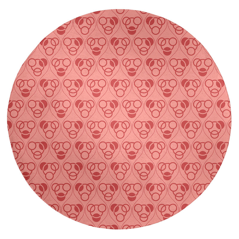Chenille Geometric Indoor Rug, Round 5'