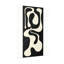 Ensemble de 1 tableau sur toile tendue, formes fluides abstraites en noir et blanc-1680662977