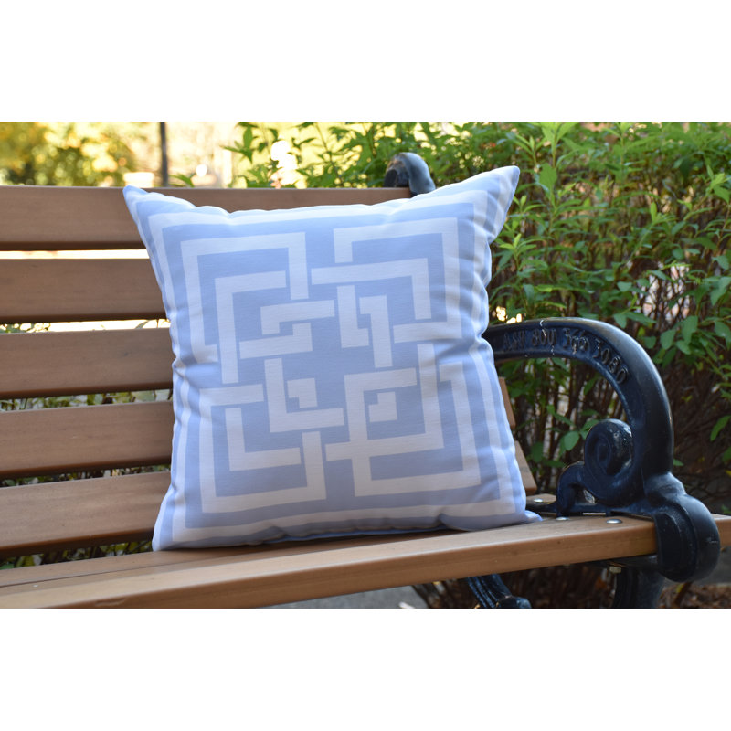Housse et insert de coussin extérieur carré Nantucket, Bleu, 20 po x 20 po