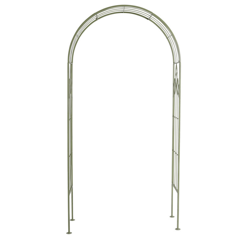 211cm H x 103cm W Iron Arched, Sage Green