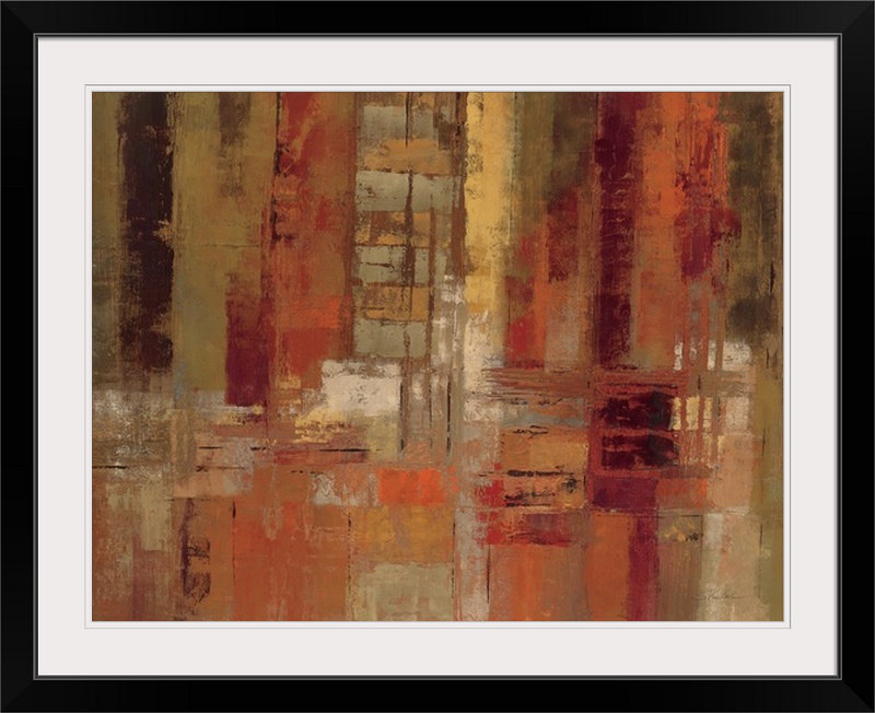 «Sunset Street» par Aniessa, reproduction d'art, H 20 po x l 24 po x P 1 po, Cadre noir