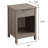 Grey Nightstand, Multipurpose Side End Table with Drawer and Open Storage Shelf, Sturdy Metal Handle & Solid Side Frame, Easy Assembly-334426757
