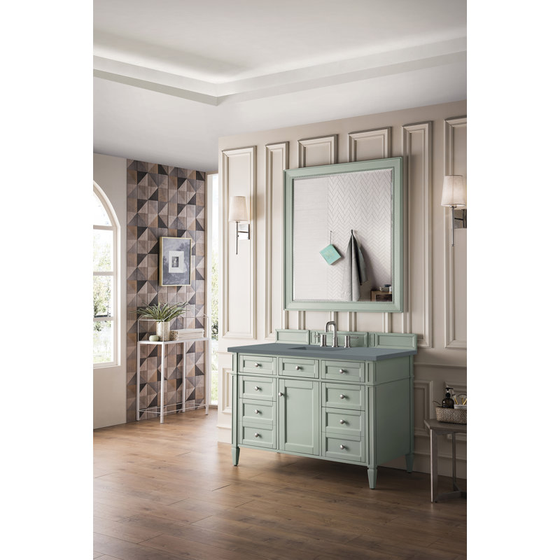 Brittany 48'' W Single Vanity, Sage Green, Cala Blue, 8" Widespread