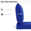 Coussin de chaise de patio et coussin, 4 bleu marine, bleu détente pour l'extérieur pour les chaises, repos confortable