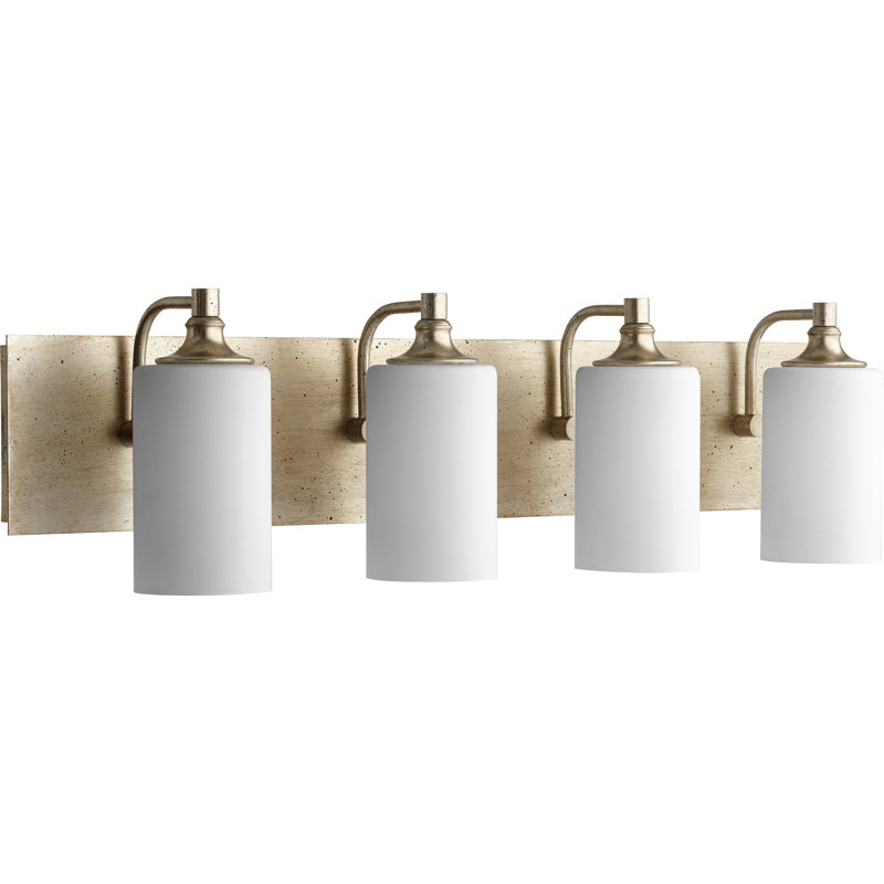 Brylan 4 - Light Dimmable Vanity Light, Aged Silver Leaf