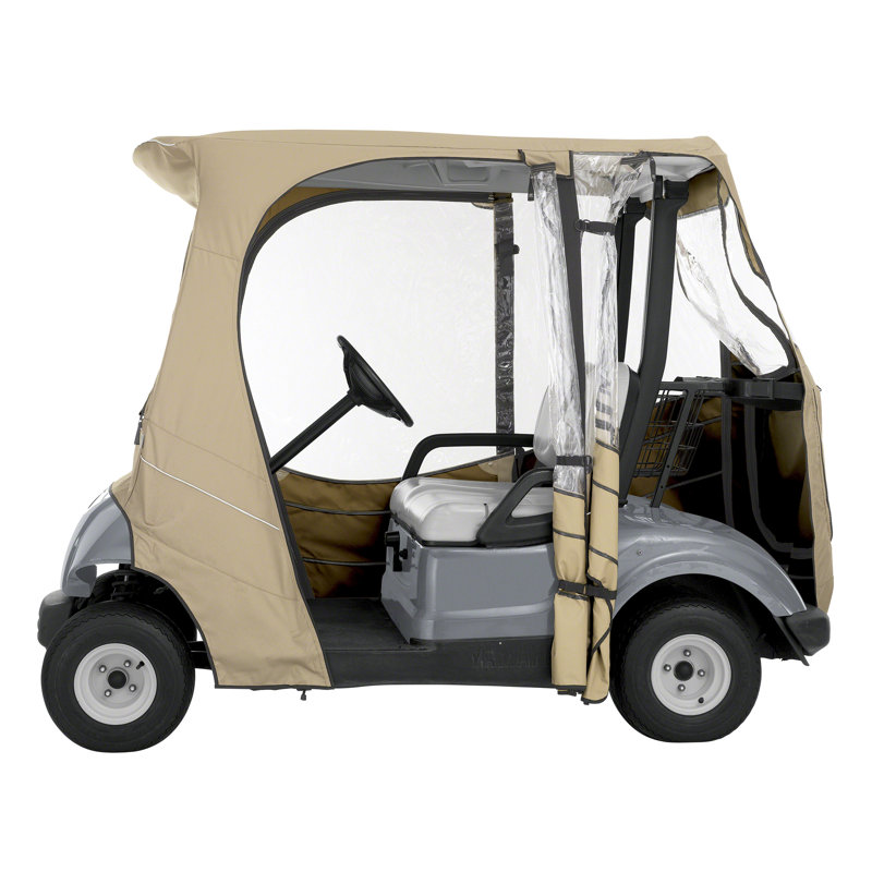 Fairway Buckle Mildew Resistant Golf Cart Cover By Classic Accessories, Khaki