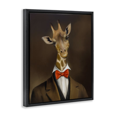 Cadre flottant Gentleman Giraffe Bowtie, design par Matthew Piotrowicz