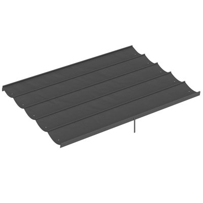 Brinli Dakota Fields Dark Grey Polyester Replacement Canopy for Pergola