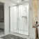 60" W x 36" D x 78" H Semi Frameless Rectangle Shower Kit with Fixed Panel and Base Included