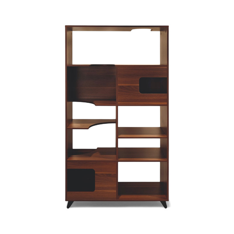 Clifford Cat Tree Bookshelf, Walnut, Brown