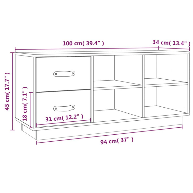 Shoe Bench With Storage -  Scandinavian Design With 2 Drawers And 4 Compartments, Easy Assembly, White