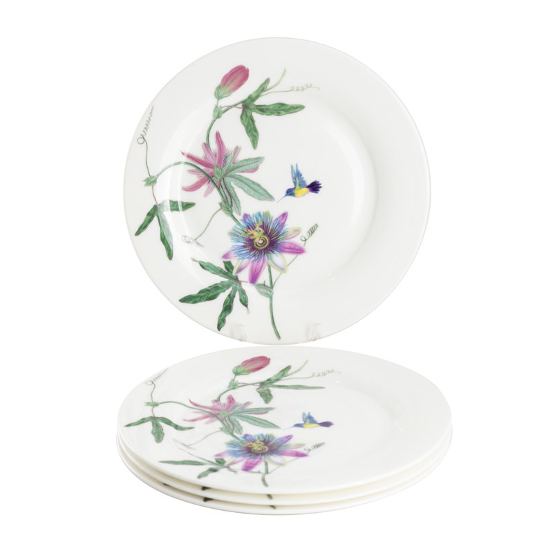 Assiette à dessert en porcelaine os 7,5 po Humingbird Garden
