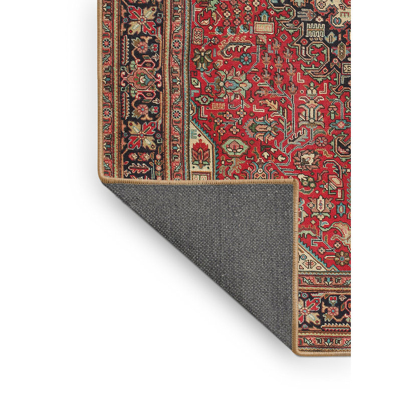 Tapis traditionnel brun / rouge Dammann, Rectangle 7 pi x 9 pi