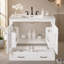 Meuble-lavabo de 30 po avec lavabo simple, lavabo sous le comptoir, armoire de rangement pour la salle de bain avec 2 portes et un tiroir, fermeture en douceur, rangement multifonctionnel