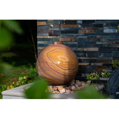 Woodley Outdoor Natural Stone Pool Fountain