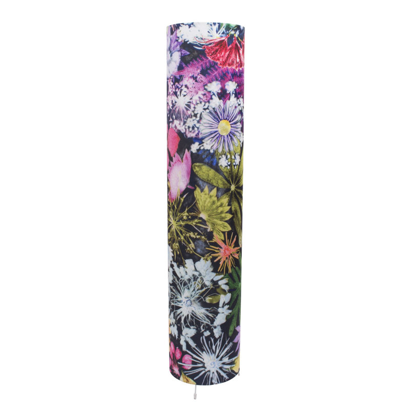 Simon 100cm Column Floor Lamp, Green/Pink
