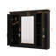 Armoire de salle de bain murale avec miroir, armoire à pharmacie avec 4 tablettes personnalisables, rangement au-dessus de la toilette-517239331