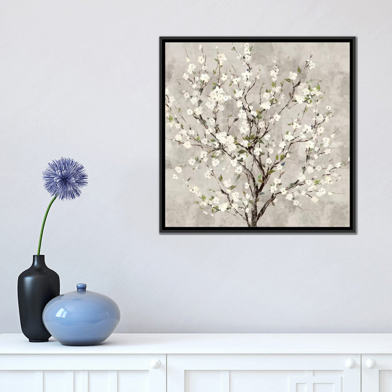 «Bloom Tree», reproduction sur toile, H 18 po x l 18 po x P 1,5 po, Toile avec cadre noir, Pas de tapis