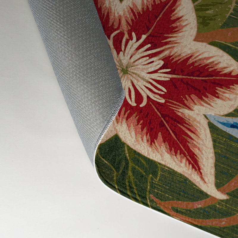 Tapis d'intérieur et d'extérieur brun Botanical, Rectangle 9' x 12'