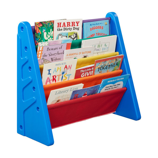 Primary Multicolor Canvas and Plastic Kids Bookcase