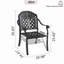 Chaise de patio en fonte d'aluminium 4 pièces avec structure et coussins