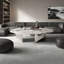 Italian round marble coffee table-110404660-110404656