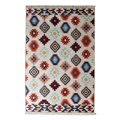 Antibacterial Non-Slip Area Rug, 100% Polyester, 47.2 x 70.9 inches | 0.16 in Pile Height, Machine Washable, Durable Felt Base | Perfect for Living Room, Bedroom, & Dining Room | Soft, Stylish, and Easy to Maintain