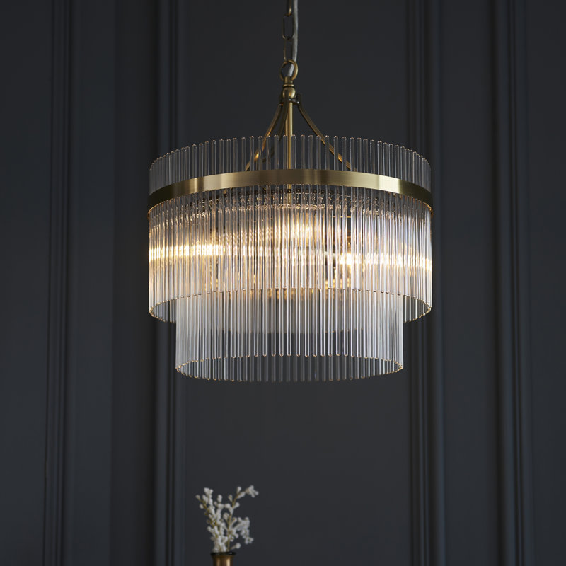 Geira 3 - Light Unique/Statement Chandelier, Antique Brass