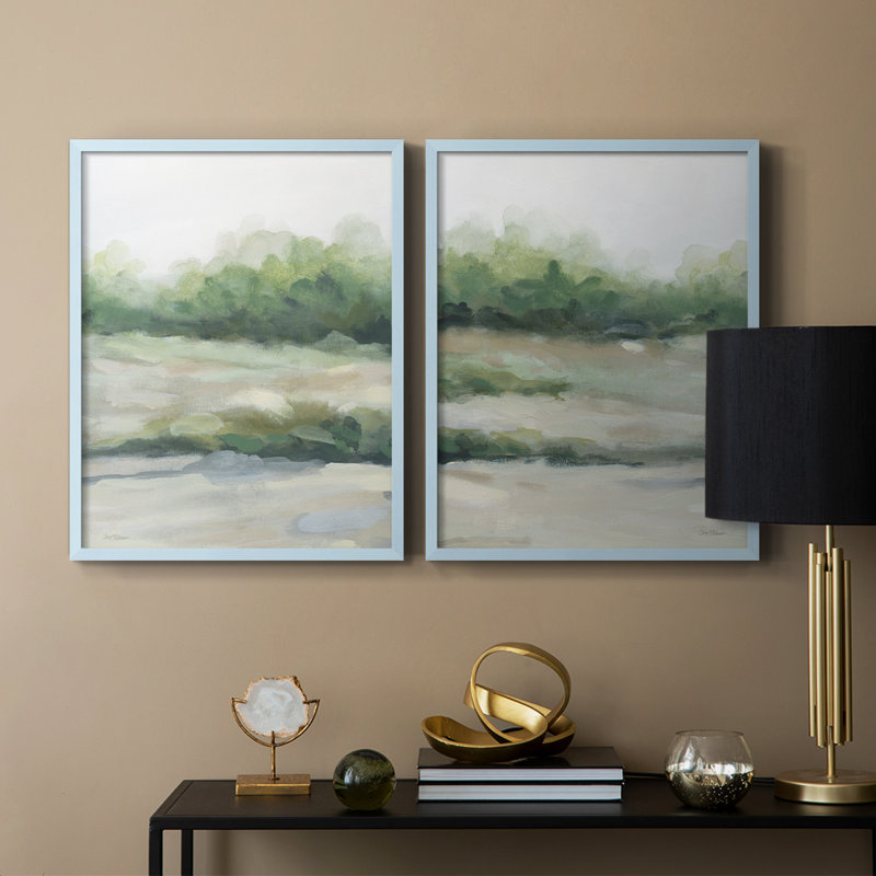 «Faded Morning I», reproduction encadrée de qualité supérieure - prête à être accrochée - aucun clou requis - aucun clou requis