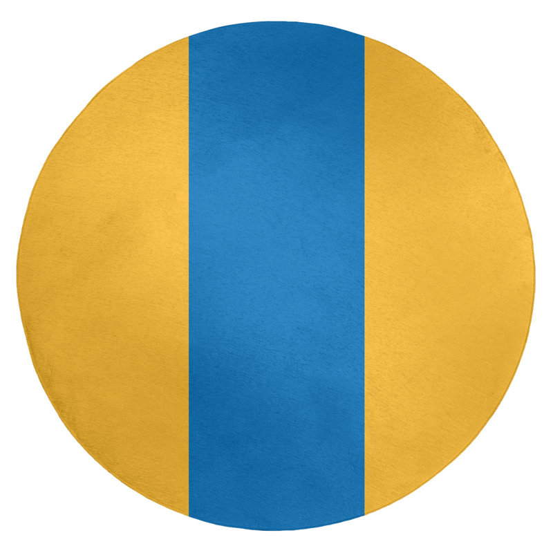 Chenille Striped Indoor Rug, Round 5'