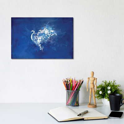 Feathered Flowers 1 Piece Wall Art on Canvas