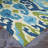 Jacelynn Ikat Azure Blue Lemon Handmade Indoor Outdoor Area Rug-1907195153