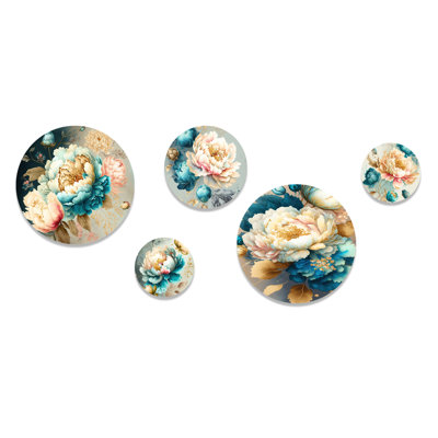 Décoration murale florale multicolore en fleurs III