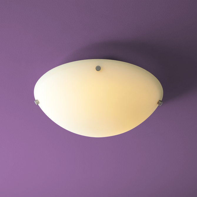 Sunfire Acrylic Flush Mount, Satin Nickel