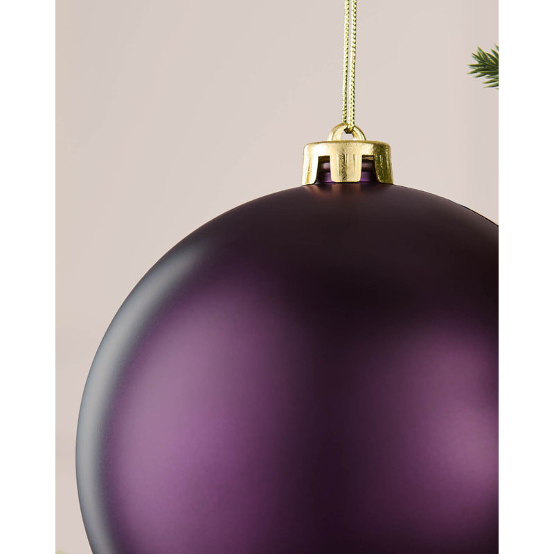 16cm Polystyrene Bauble, 16 cm H x 15 cm W x 15 cm D, Purple