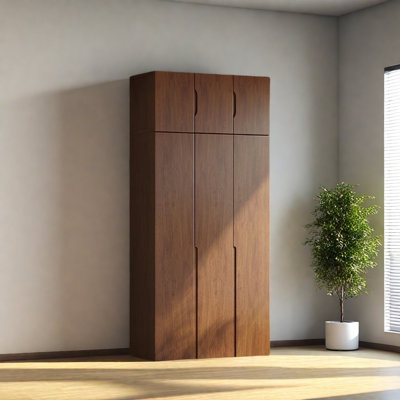 Armoire simple en noyer moderne