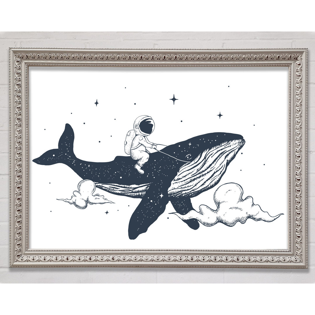 Astronaught On A Whale - Einzelner Bilderrahmen Kunstdrucke