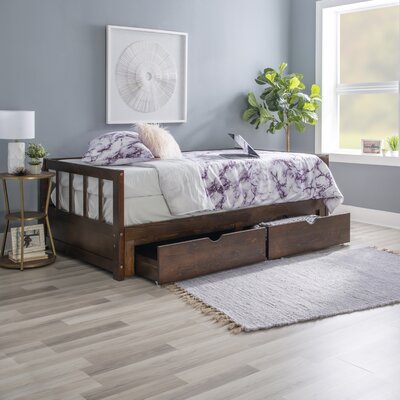 Crespo Twin 2 Drawer Solid Wood Daybed with Trundle by Isabelle & Maxâ¢ -  29DBAB88DD97478C9C8E8A753F374562